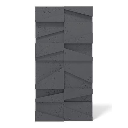 Płyta betonowa na ścianę 3D PB09 1200x600x45, czarny B15, beton architektoniczny