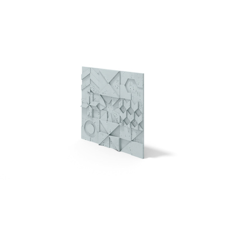 Płyta betonowa na ścianę 3D PB12 600x600x40, jasny błękit CL06, beton architektoniczny