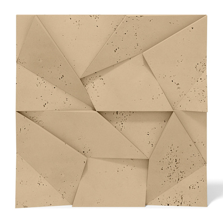Płyta betonowa na ścianę 3D PB06 600x600x42, miodowy CL03, beton architektoniczny