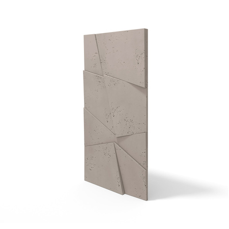 Płyta betonowa na ścianę 3D PB05B 1200x600x48, szarobeżowy CL05, wzór B, beton architektoniczny