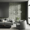 Płyta betonowa na ścianę 3D PB09 1200x600x45, pistacjowy CL08, beton architektoniczny