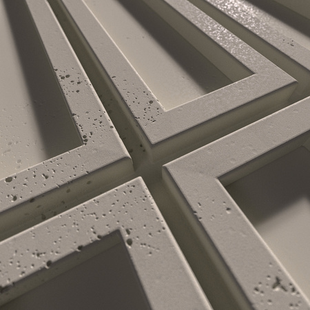 Płyta betonowa na ścianę 3D PB66A 1350x430x22, kaszmirowy CL04; wzór A, beton architektoniczny