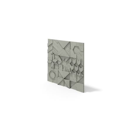 Płyta betonowa na ścianę 3D PB12 600x600x40, zgaszona zieleń CL09, beton architektoniczny