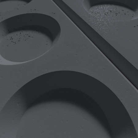 Płyta betonowa na ścianę 3D PB28 1200x600x30, czarny B15, beton architektoniczny