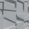 Płyta betonowa na ścianę 3D PB09 1200x600x45, szary S96, beton architektoniczny