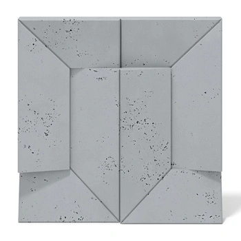 Płyta betonowa na ścianę 3D PB26B 600x600x45, szary S96, wzór B, beton architektoniczny