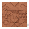 Płyta betonowa na ścianę 3D PB12 600x600x40, terakota CL01, beton architektoniczny