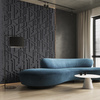 Płyta betonowa na ścianę 3D PB27 1200x600x35, czarny B15, beton architektoniczny