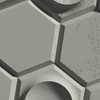 Płyta betonowa na ścianę 3D PB01 975x650x35, zgaszona zieleń CL09, beton architektoniczny