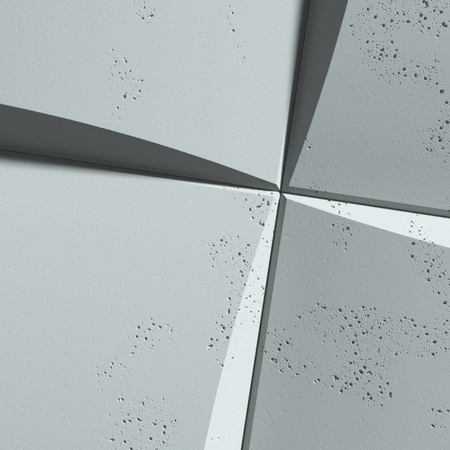 Płyta betonowa na ścianę 3D PB20 600x600x40, jasny błękit CL06, beton architektoniczny