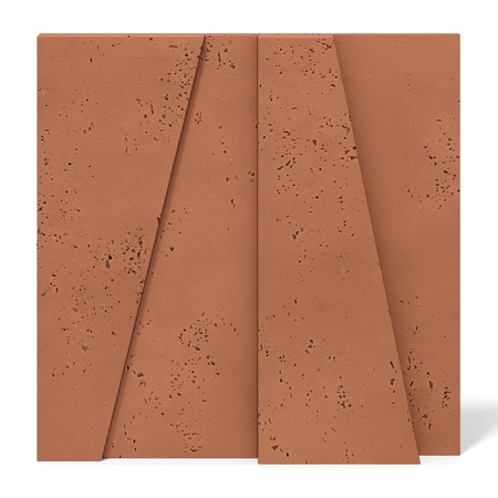 Płyta betonowa na ścianę 3D PB10 600x600x40, terakota CL01, beton architektoniczny