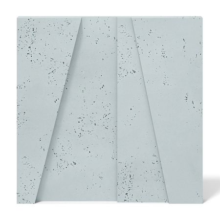 Płyta betonowa na ścianę 3D PB10B 600x600x40, jasny błękit CL06; wzór B, beton architektoniczny