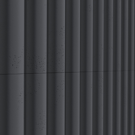 Płyta betonowa na ścianę 3D PB61 1350x500x37, czarny B15, beton architektoniczny