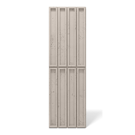 Płyta betonowa na ścianę 3D PB66A 1350x430x22, kaszmirowy CL04; wzór A, beton architektoniczny