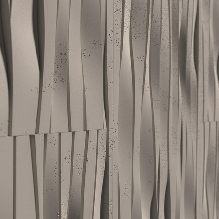 Płyta betonowa na ścianę 3D PB03 1000x500x32, kaszmirowy CL04, beton architektoniczny