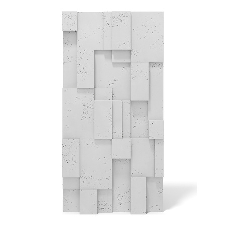 Płyta betonowa na ścianę 3D PB11 1200x600x40, jasnoszary S50; wzór A, beton architektoniczny