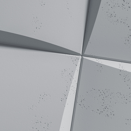 Płyta betonowa na ścianę 3D PB20 600x600x40, szary S96, beton architektoniczny