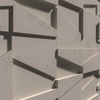 Płyta betonowa na ścianę 3D PB09 1200x600x45, kaszmirowy CL04, beton architektoniczny