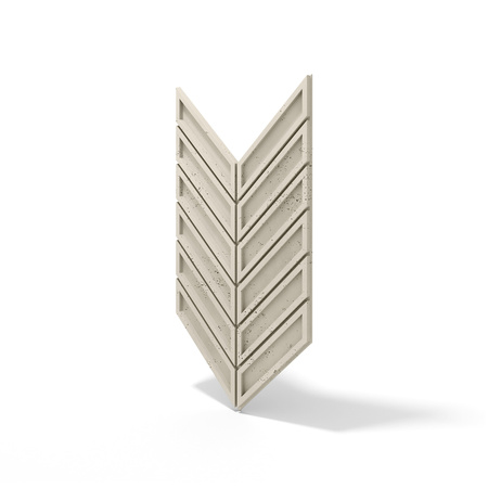 Płyta betonowa na ścianę 3D PB50 1156x600x20, kość słoniowa KS, beton architektoniczny