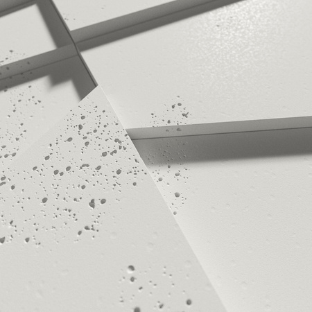 Płyta betonowa na ścianę 3D PB09 1200x600x45, zgaszona biel B0, beton architektoniczny