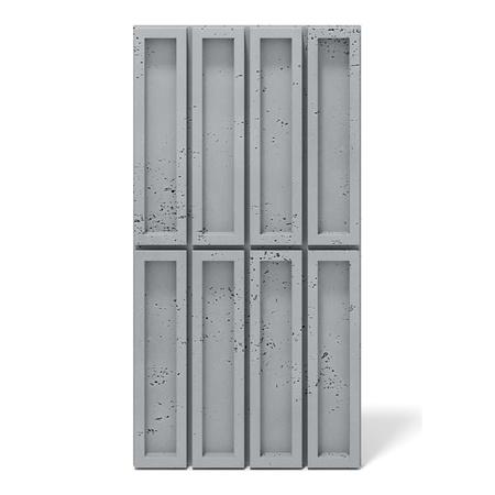 Płyta betonowa na ścianę 3D PB51 800x410x20, szary S96, beton architektoniczny