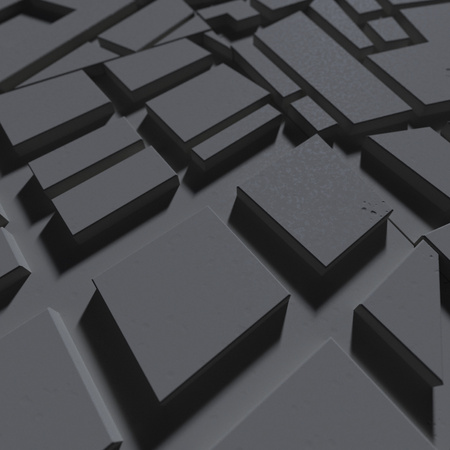 Płyta betonowa na ścianę 3D PB71F 600x600x22, czarny B15; wzór F, beton architektoniczny