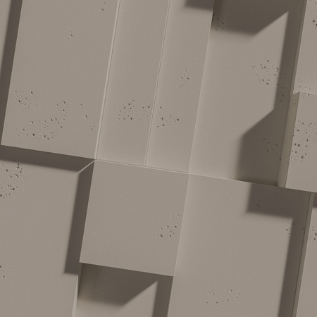 Płyta betonowa na ścianę 3D PB11 1200x600x40, szarobeżowy CL05; wzór A, beton architektoniczny