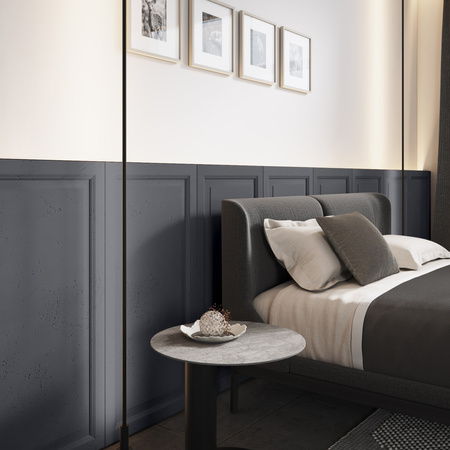 Płyta betonowa na ścianę 3D PB33A 1200x600x30, czarny B15; wzór A, beton architektoniczny