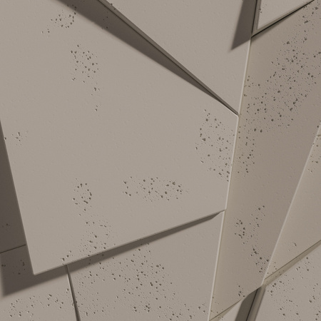 Płyta betonowa na ścianę 3D PB05C 1200x600x48, szarobeżowy CL05, wzór C, beton architektoniczny