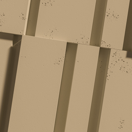 Płyta betonowa na ścianę 3D PB13 1200x600x40, miodowy CL03, beton architektoniczny