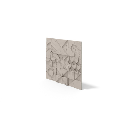 Płyta betonowa na ścianę 3D PB12 600x600x40, kaszmirowy CL04, beton architektoniczny