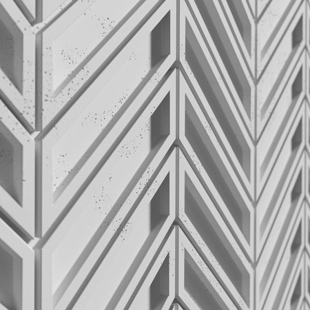 Płyta betonowa na ścianę 3D PB50 1156x600x20, jasnoszary S50, beton architektoniczny
