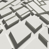 Płyta betonowa na ścianę 3D PB71F 600x600x22, zgaszona biel B0; wzór F, beton architektoniczny