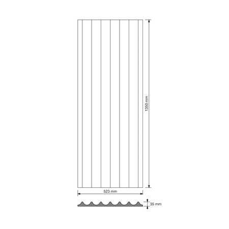 Płyta betonowa na ścianę 3D PB60 1350x520x35, brudny róż CL07, beton architektoniczny