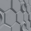 Płyta betonowa na ścianę 3D PB01 975x650x35, antracytowy B08, beton architektoniczny