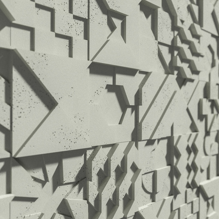 Płyta betonowa na ścianę 3D PB12 600x600x40, pistacjowy CL08, beton architektoniczny