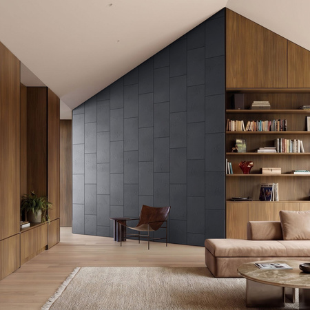 Płyta betonowa na ścianę 2D PA01 600x300x10, czarny B15, beton architektoniczny