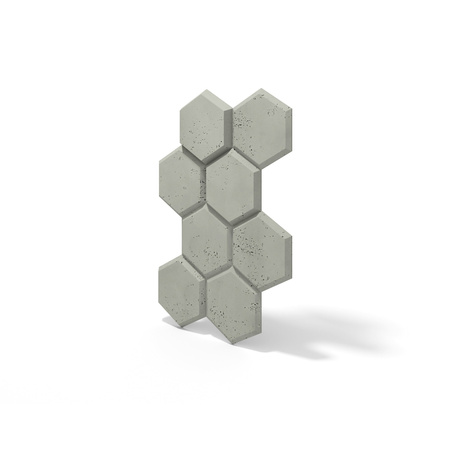 Płyta betonowa na ścianę 3D PB01 975x650x35, zgaszona zieleń CL09, beton architektoniczny