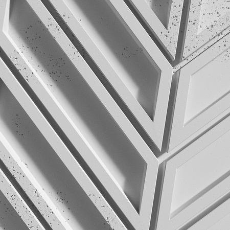Płyta betonowa na ścianę 3D PB50 1156x600x20, jasnoszary S50, beton architektoniczny