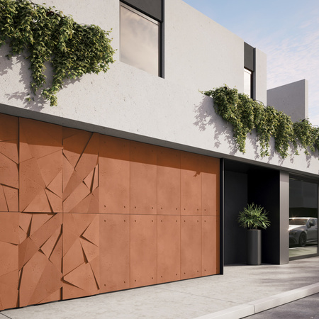 Płyta betonowa na ścianę 3D PB05A 1200x600x48, terakota CL01, wzór A, beton architektoniczny