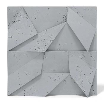 Płyta betonowa na ścianę 3D PB06B 600x600x42, szary S96; wzór B, beton architektoniczny