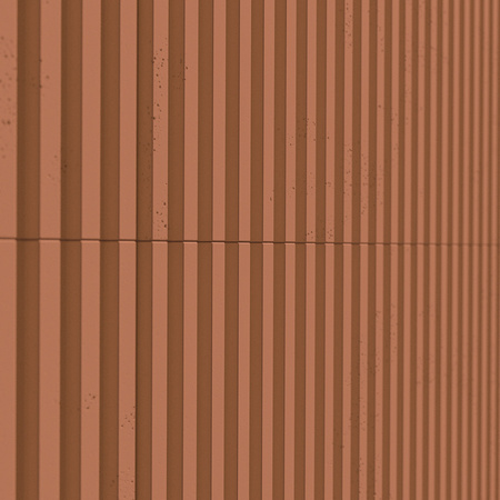 Płyta betonowa na ścianę 3D PB38 1350x480x30, terakota CL01, beton architektoniczny