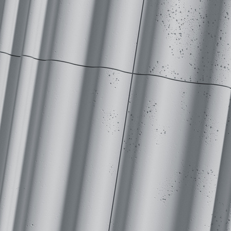 Płyta betonowa na ścianę 3D PB58 1350x560x34, szary S96, beton architektoniczny