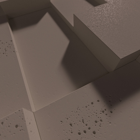 Płyta betonowa na ścianę 3D PB11 1200x600x40, czekoladowy CL02; wzór A, beton architektoniczny
