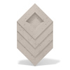 Płyta betonowa na ścianę 3D PB21 1050x600x45, kaszmirowy CL04, beton architektoniczny