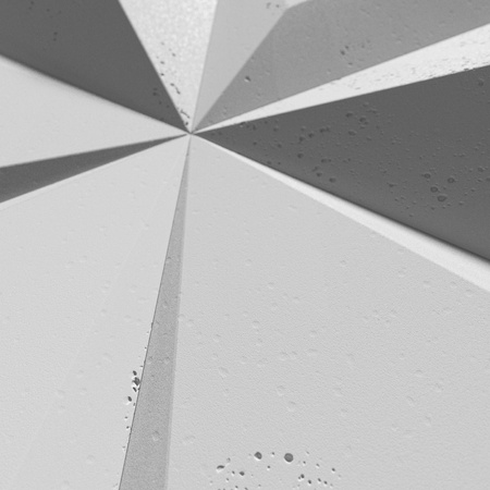 Płyta betonowa na ścianę 3D PB36 520x600x30, jasnoszary S50, beton architektoniczny