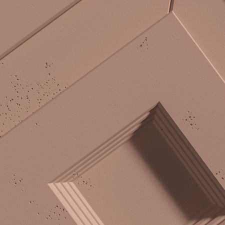 Płyta betonowa na ścianę 3D PB21 1050x600x45, brudny róż CL07, beton architektoniczny