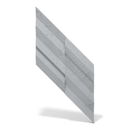 Płyta betonowa na ścianę 3D PB70A 1200x600x35, szary S96; wzór A, beton architektoniczny