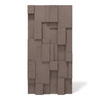 Płyta betonowa na ścianę 3D PB11 1200x600x40, czekoladowy CL02; wzór A, beton architektoniczny