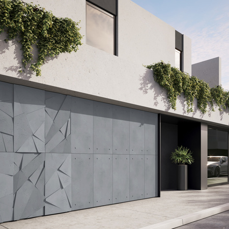 Płyta betonowa na ścianę 3D PB05A 1200x600x48, antracytowy B08, wzór A, beton architektoniczny